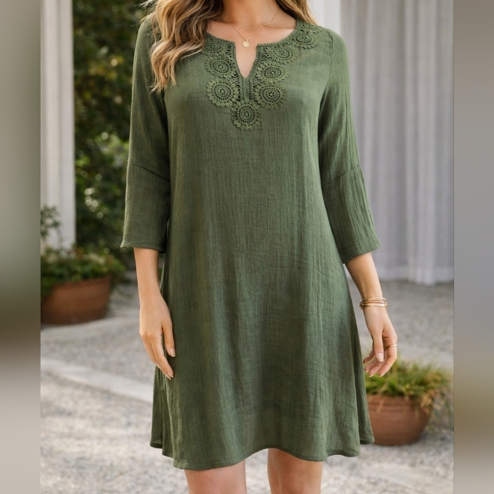 Women's Indigo Rose Dress Size PS Green